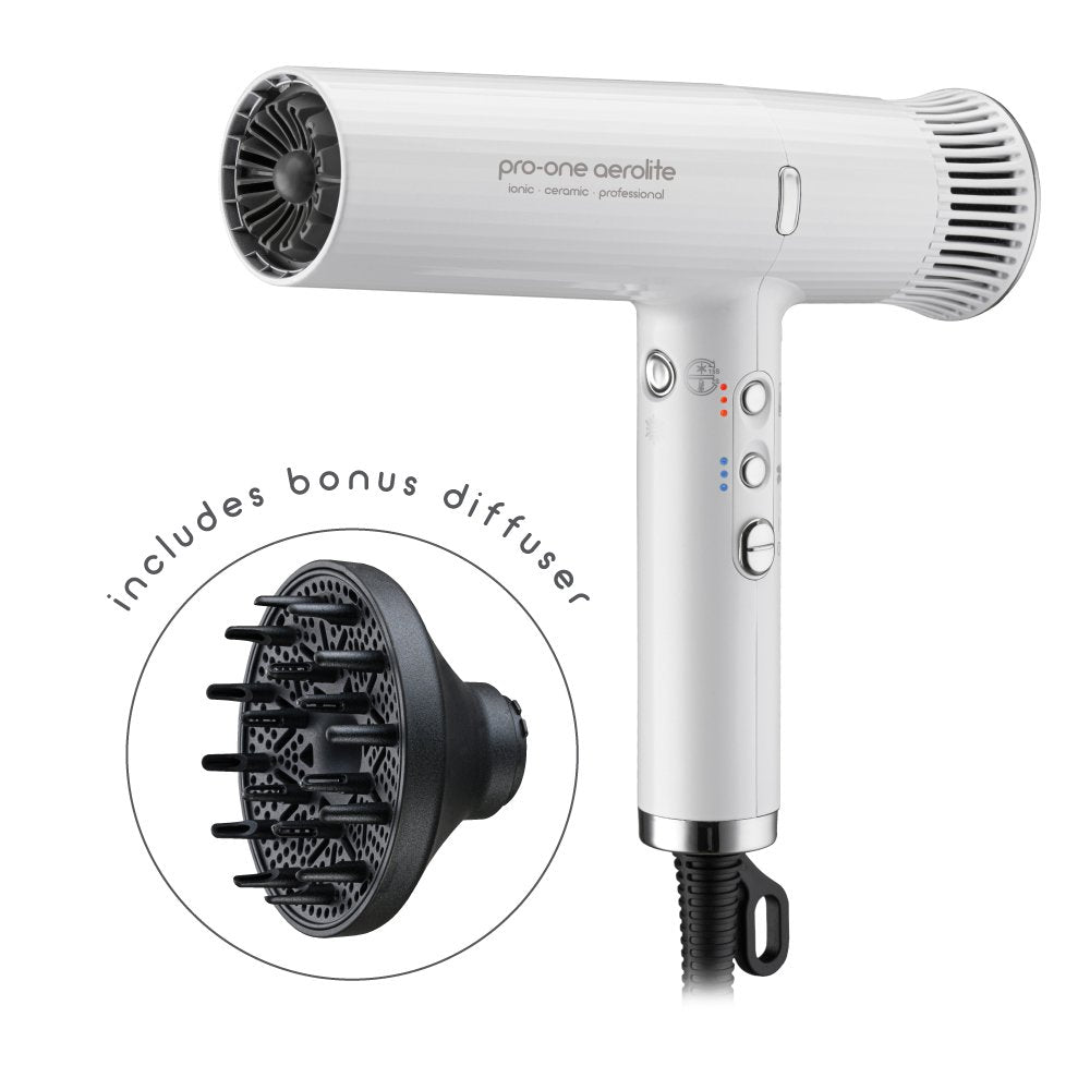 Pro-One Aerolite Hairdryer - Pearl White- SALE